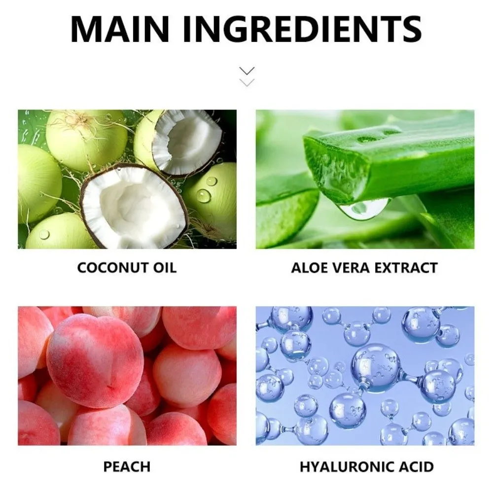 

Gentle Coconut Oil Facial Hair Removal Cream with Coconut Oil Aloe and Peach No Irritation Body Hair Remover Cream