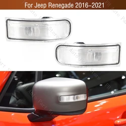 For Jeep Renegade 2016 2017 2018 2019 2020 2021 Outside Rearview Mirror Indicator Light Side Mirror Turn Signal Lamp No Bulb