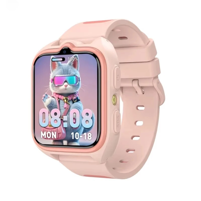 [Wysyłka z Polski] Smartwatch dla dzieci Blackview Z30, 4G, możliwość prowadzenia wideorozmów, wodoodporny, z funkcją monitorowania i lokalizacji, ekran HD 1,75 cala, GPS, LBS, Wi-Fi, przeznaczony dla (Różowy)