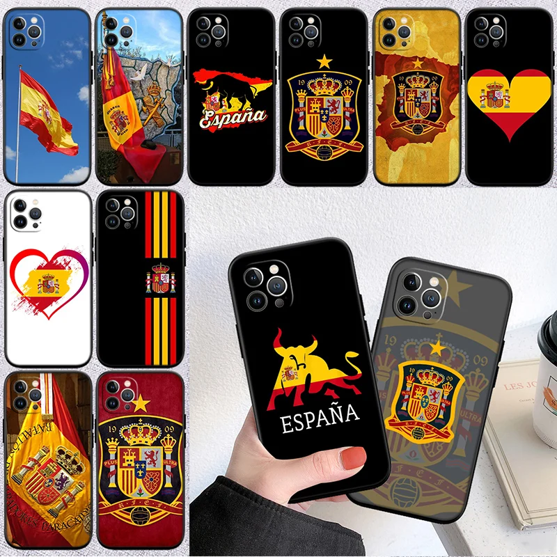 Bandera de España nueva funda de teléfono de alta gama para iPhone SE X XS XR 16E 17 11 Pro Max 8 7 6 6s Plus Air