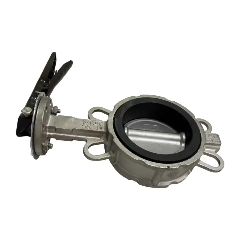 Radiant DN100 Hand Lever Operated Wafer Type Stainless Steel Butterfly Valve