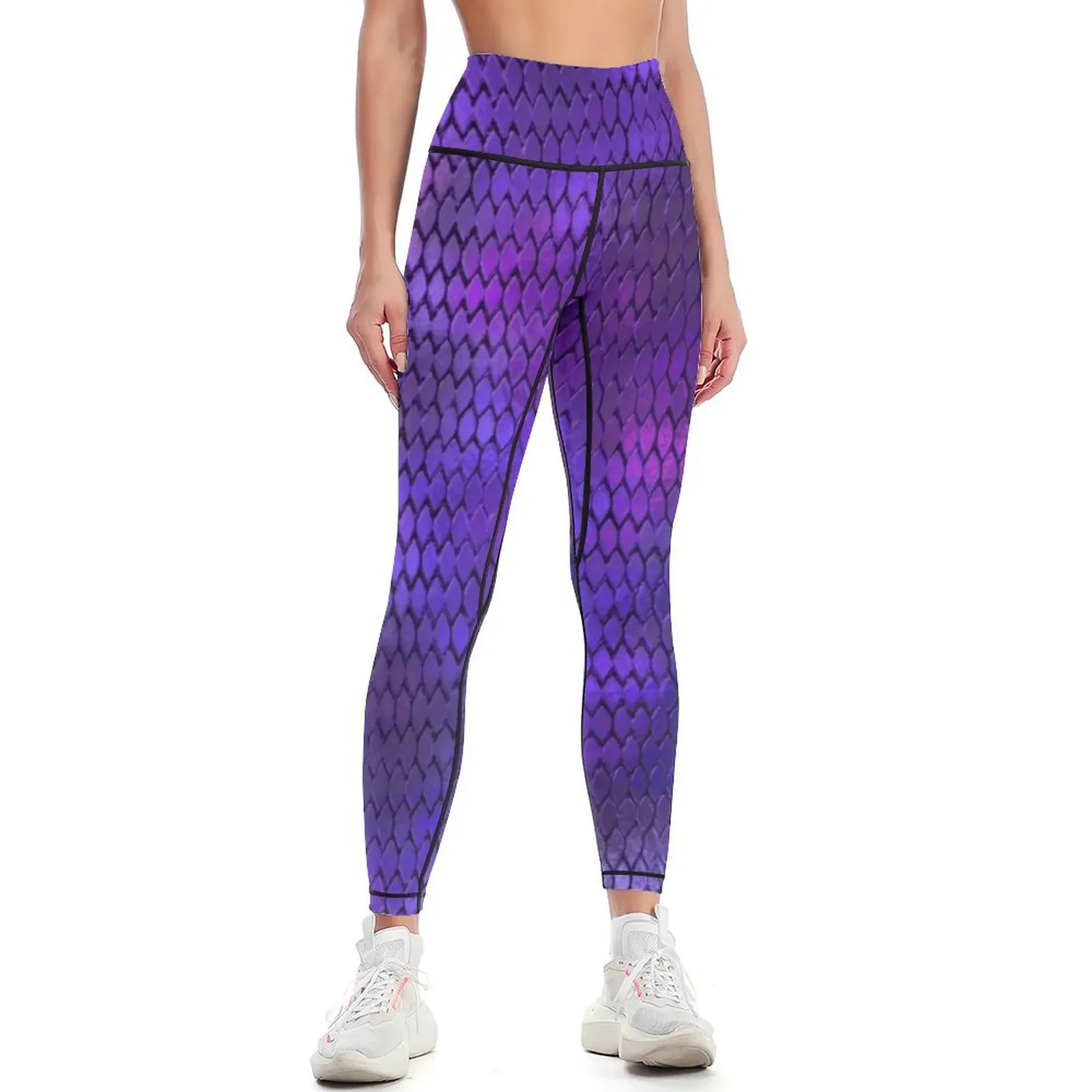 

Purple Dragon Scales Leggings Clothing fitness Leginsy push up Womens Leggings