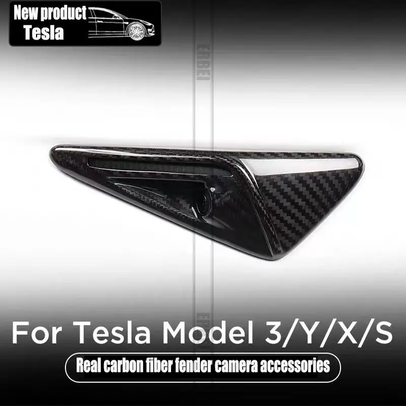 

Applicable to Tesla 21 Model3/Y side camera fender genuine pure carbon fiber dry carbon protective shell modification