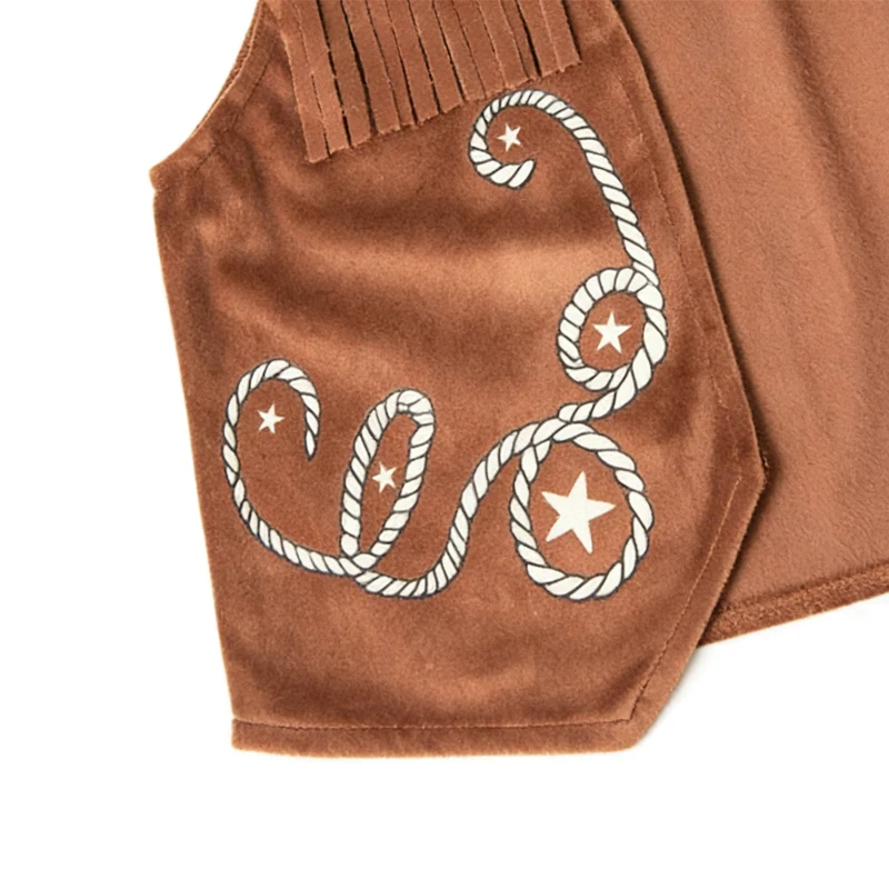 4-teiliges Cowboy-Kostüm für Babys, Jungen, Ostern, Cosplay-Kleidung, Weste + Schal + lange Hosen + Hüte, Karneval, Party, Kostüm, Urlaubsgeschenk – Detail 7