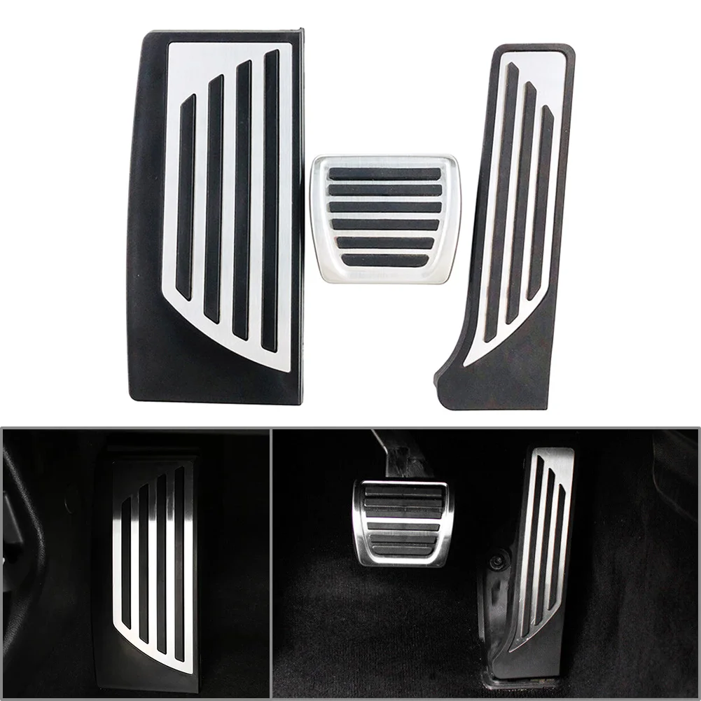 3Pcs/Set LHD Stainless Steel Car Foot Rest Brake Gas Pedals Cover For Alfa Romeo Giulia 2016-2023