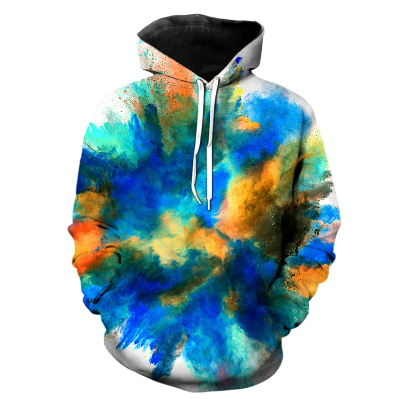 

Color Powder Smoke Men's Hoodies Oversized Cool Casual 2022 Hot Sale 3D Print Fashion Long Sleeve Streetwear Unisex Pullover