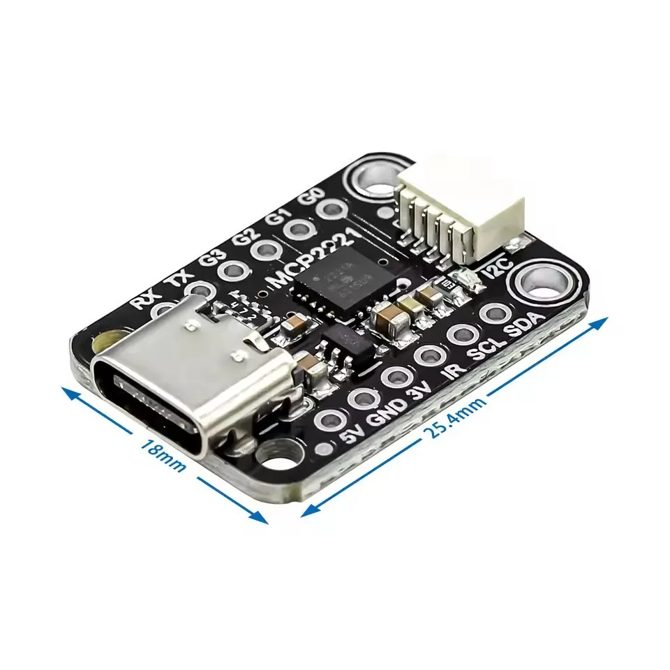1/2/5/10/20Pcs MCP2221A 4471 General Purpose USB To GPIO Converter Module USB To I2C UART Serial Communication Breakout Board