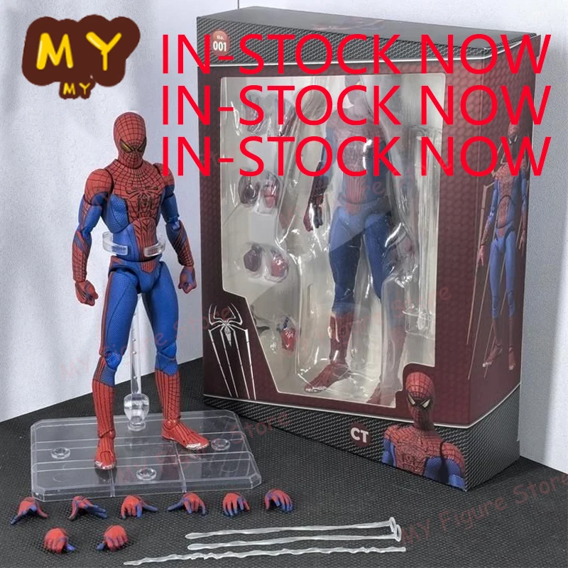 IN-STOCK CT Toys Spiderman Mafex 001 Peter Parker Andrew Garfield Figure The Amazing Spider-Man Action Figure Shf Spiderman Toy