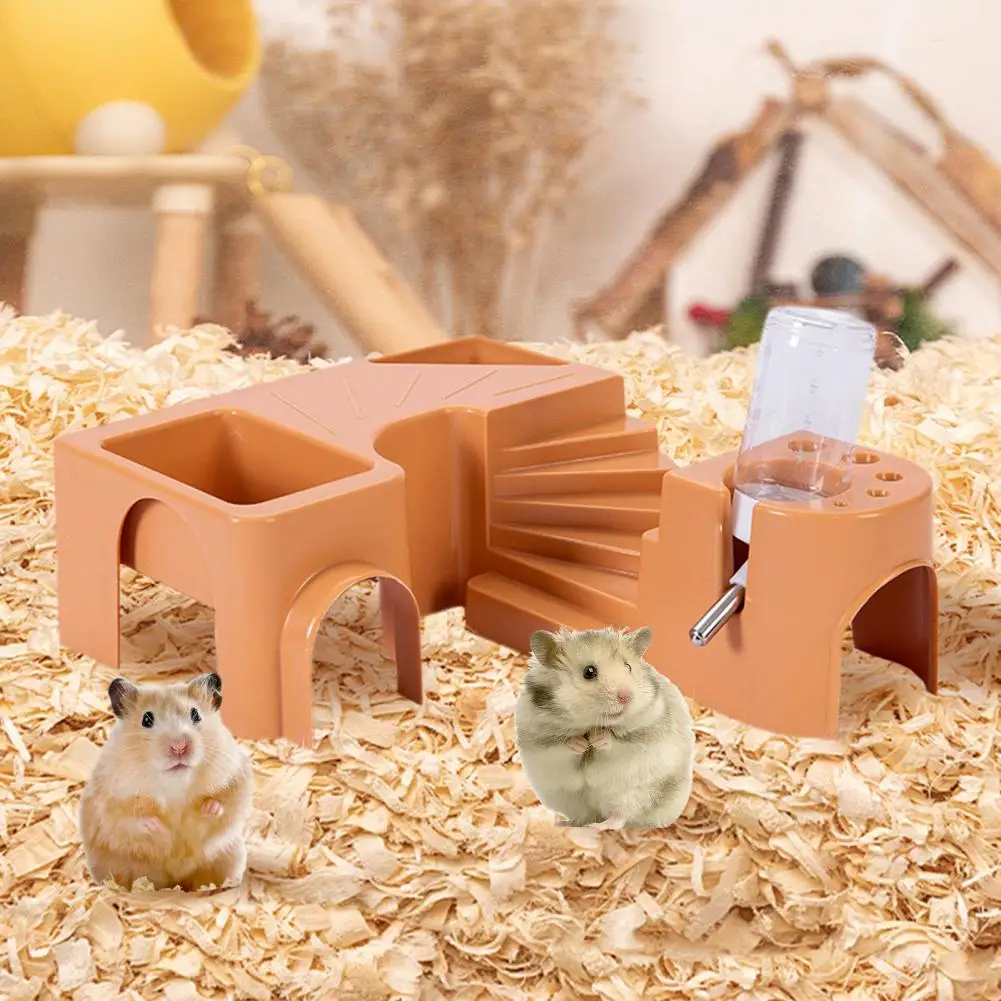 Durable Hamster Toys Multi-functional Hamster Toys Set Cute Cage Accessories for Small Design Easy Cleaning Healthy Environment