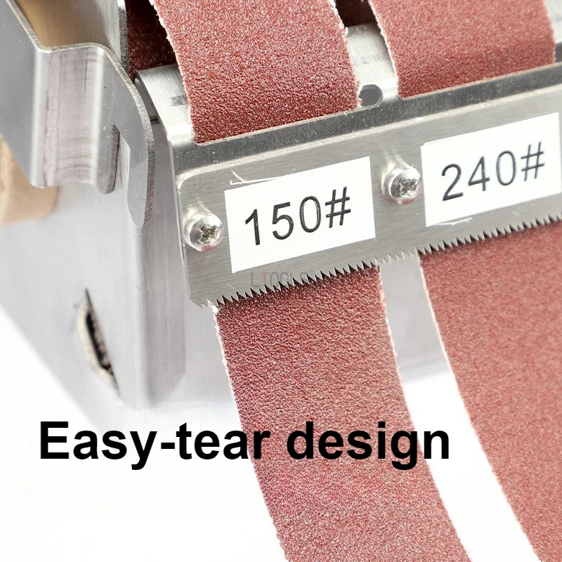 Stainless Steel Sand Belt Box Five Axis Withdrawable Diamond Cloth Roll Metal Woodworking Sanding Paper Set Easy To Tear Design