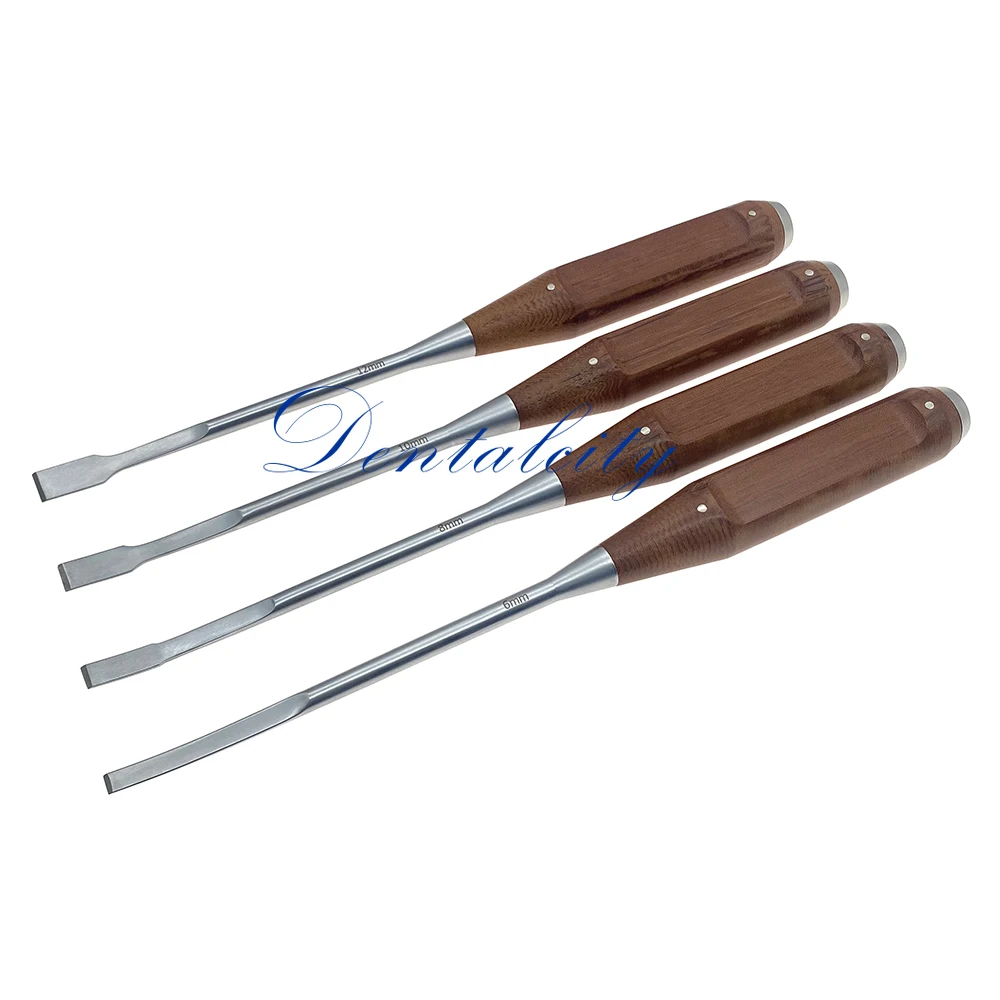 

Bone Knife with wooden handle Orthopedic Osteotomes Autoclavable Veterinary surgical Instrument 6mm-20mm for pet