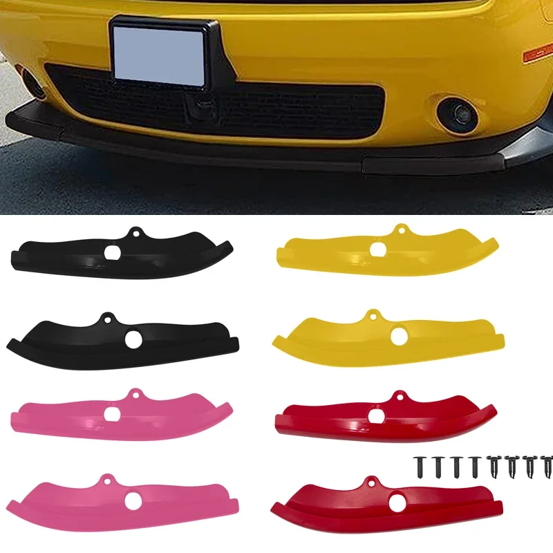 Front Bumper Lip Splitter Cover Front Bumper Exterior Decals Sticker Accessories For Dodge Challenger R/T Scat Pack 2015-2022