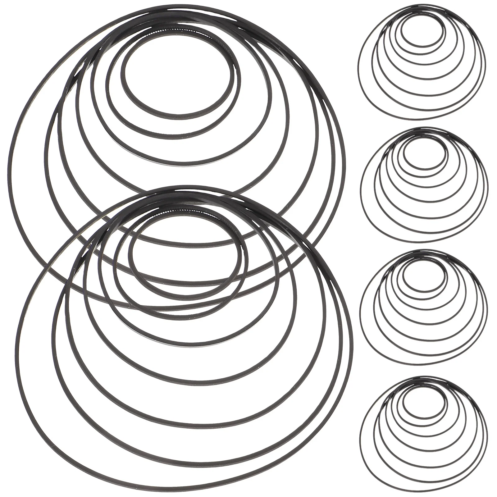 

50Pcs Reliable Cassette Recorder Belts for Tape Players and Recorders Stable Performance No Deformation Tape Recorder Belts