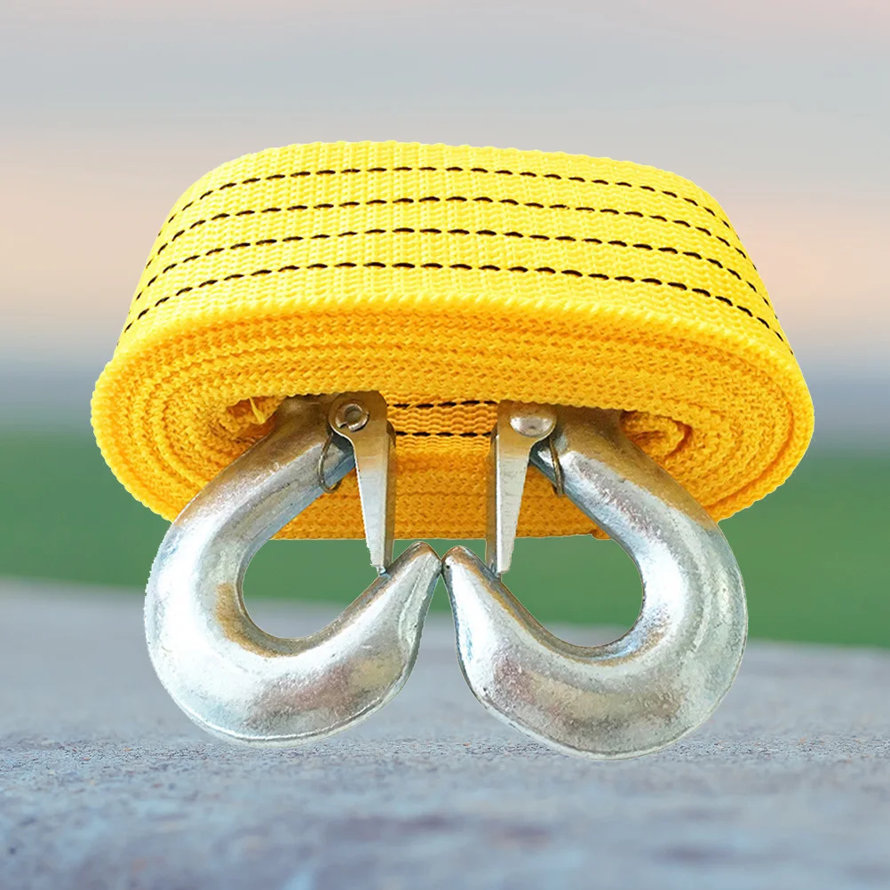

2Pcs Heavy Duty Car Towing Rope with Forged Hooks Vibration Dampening Trailer Recovery Strap for Vehicle Breakdown Rescue Sturdy