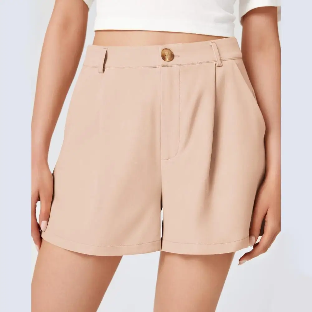 Women Summer Shorts with Pockets Women Summer Attire Elegant Women's High Waist A-line Shorts with Pockets for Office for Summer