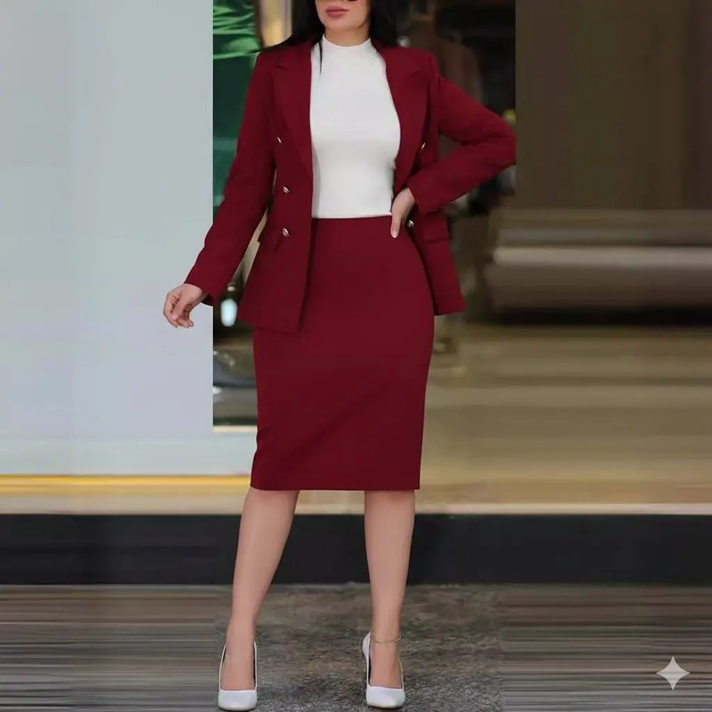 تنورة كاجوال برقبة دائرية، ملابس شتوية، طراز فرقة نسائية، ملابس عصرية مريحة للطقس البارد