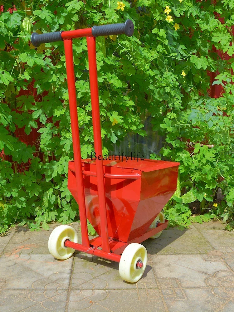 Construction Site Lime Line Marking Cart Construction Ash Dispenser White Gray Road Hand Push Line-Tracking Car