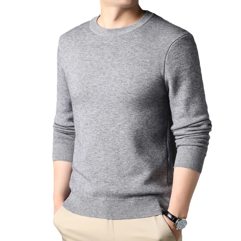 Men Sweater Solid Pullovers Mock Neck Spring And Autumn Wear Thin Fashion Undershirt Size M to 4XL Men Clothing