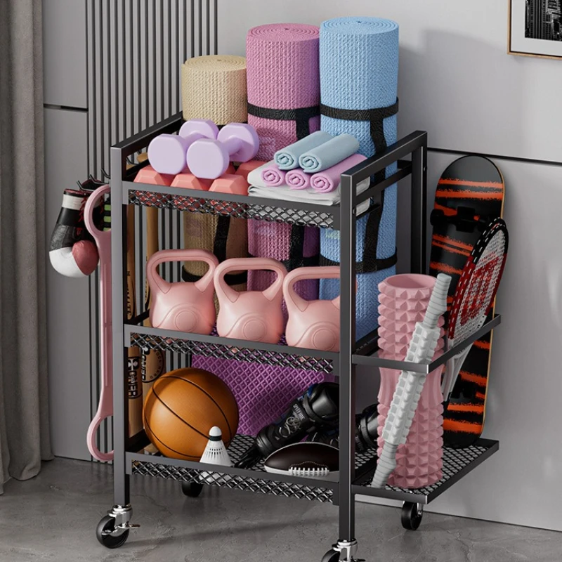 Fitness Equipment Storage Rack Removable Home Yoga Mat Foam Axis Dumbbell Storage Basket Sports Goods Shelf
