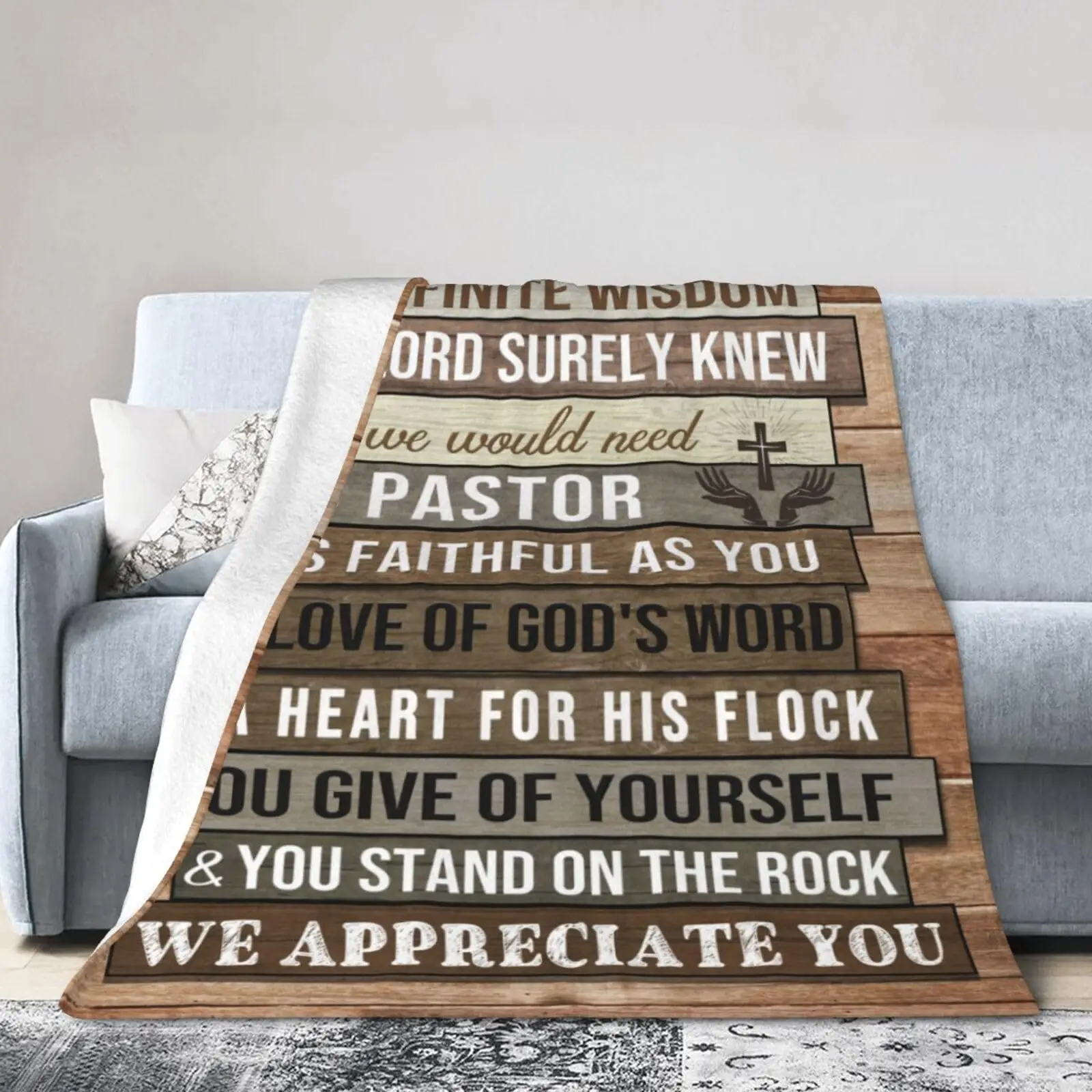 Pastor Religious Blankets for Men and Women, Pastor Appreciation Gifts, Christian Men's Gifts, Birthday Gi