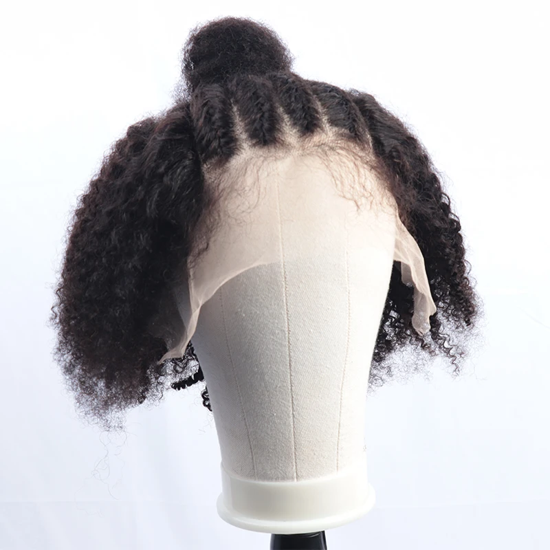 Braided Wigs 13x6 Lace Front Human Hair Wigs Braided Hair Wigs For Women Twist Locs Human Hair Braiding Afro Kinky Curly 4C