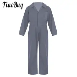 Teens Boys Mechanic Boiler Suit Costume Coverall Flightsuit Jumpsuit Dance Cosplay Role Play Dress Up Performance Coverall