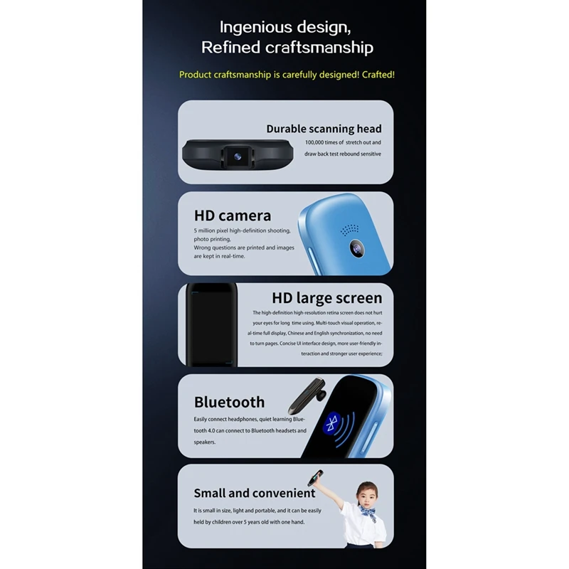 

1 Set Intelligent Offline Scanning Translation Pen Intelligent Sweeping Pen Point Click Pen Textbook Dictionary Pen