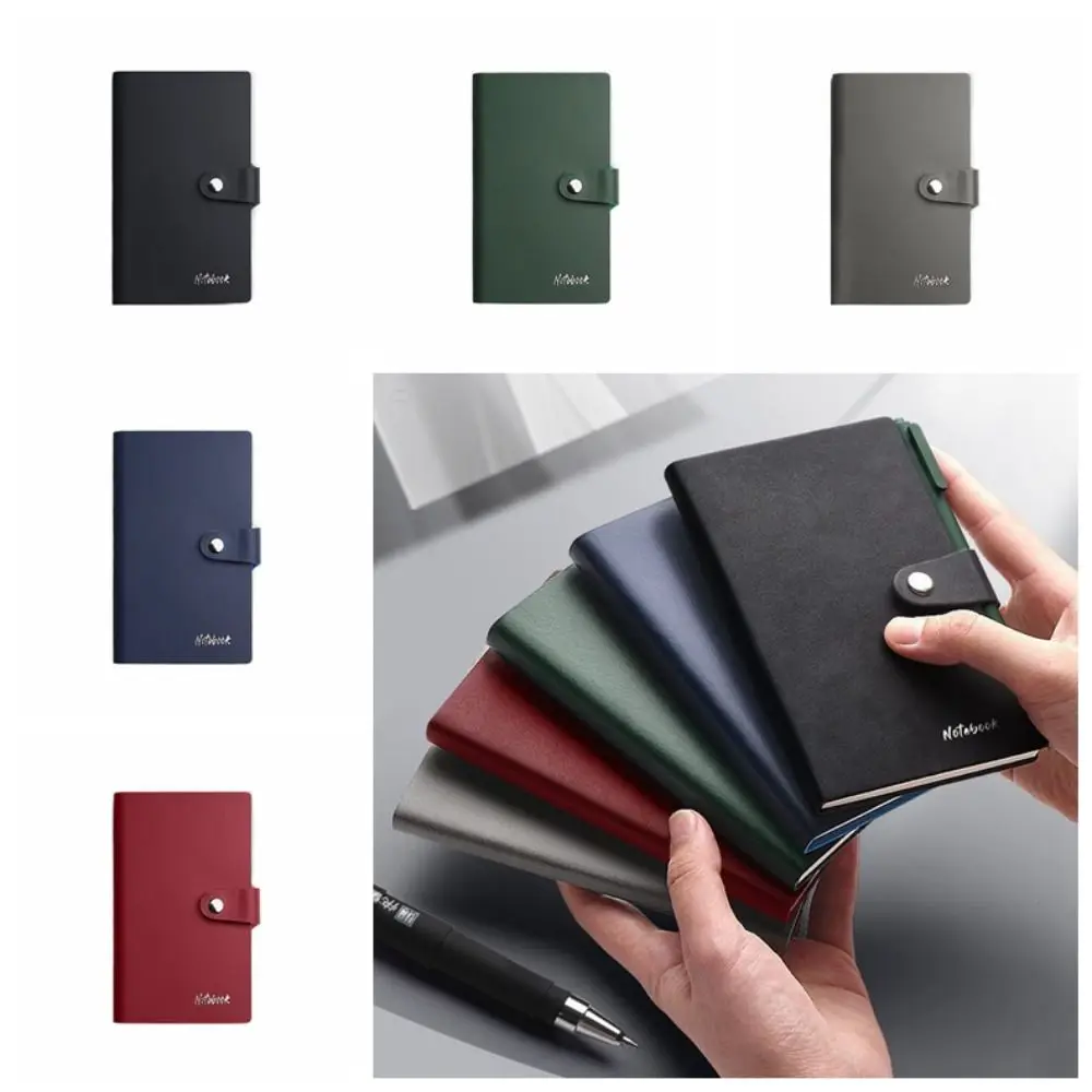 A7 Mini Notebook Draagbare Zak Notitieblok Pu Omslag Dagboek Handschrift Woordboek Memo Pad Office School Briefpapier