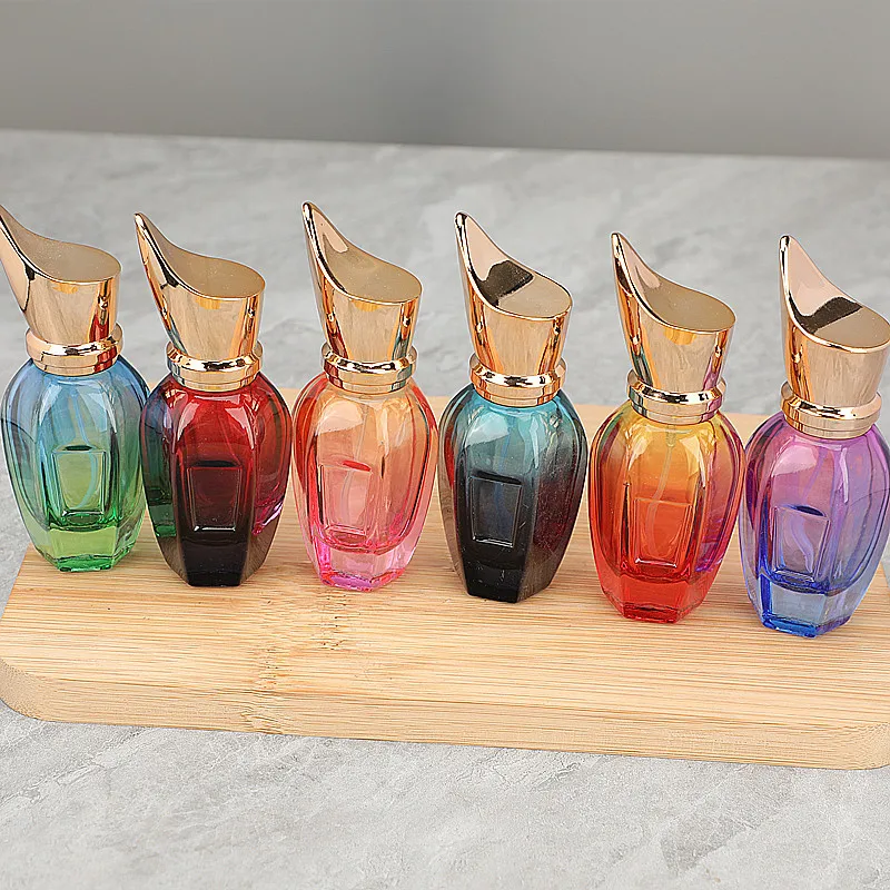 30Pcs 30ml Perfume Spray Bottle Glass Gradient Colourful Cosmetics Atomizer Empty Container Portable Refillable