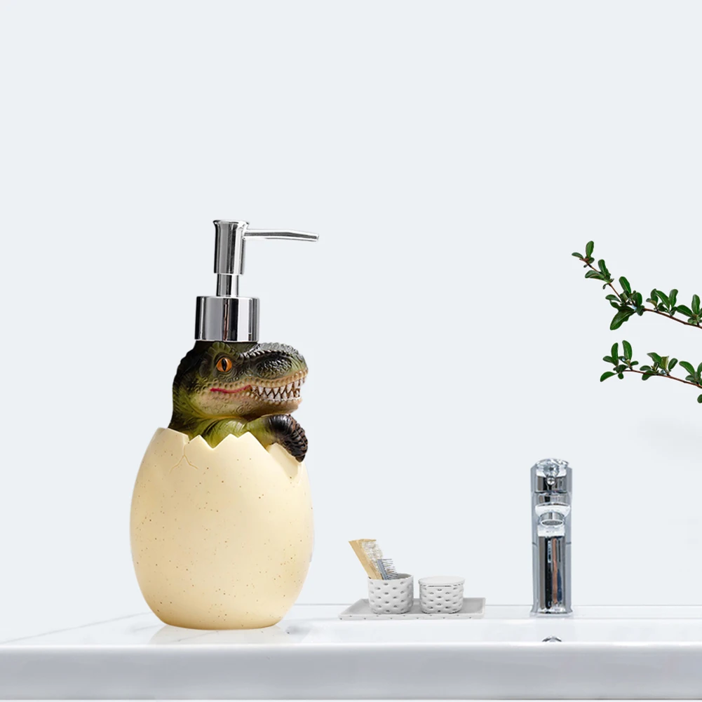 

Cute Dinosaur Liquid Soap Dispensers Press Type Portable Shampoo Bottle Prevent Leakage Environmentally for Cosmetics Detergents