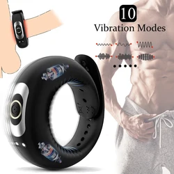 Vibrating Penis Rings Cock Ring with Adjustable Buckle Vibrator Sex Toys for Men Long Lasting Erection Penis Massager Cockring