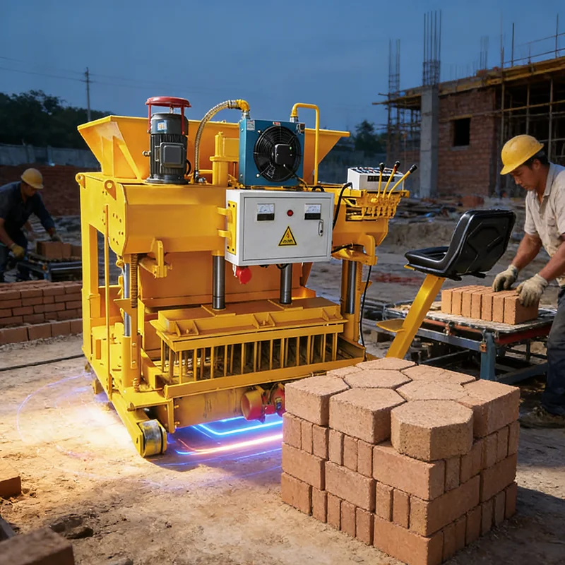 Customized Hollow Brick Making Machine Concrete Block Machine Interlocking Paver Brick Maker Machine High Efficiency