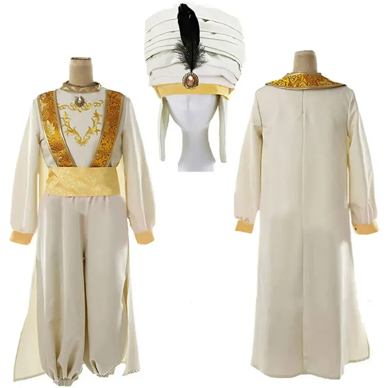 

Aladdin Lamp Prince Aladdin Prince Costume outfit For Adult Man Set/Hat Halloween Carnival Party Movie Cosplay Costume