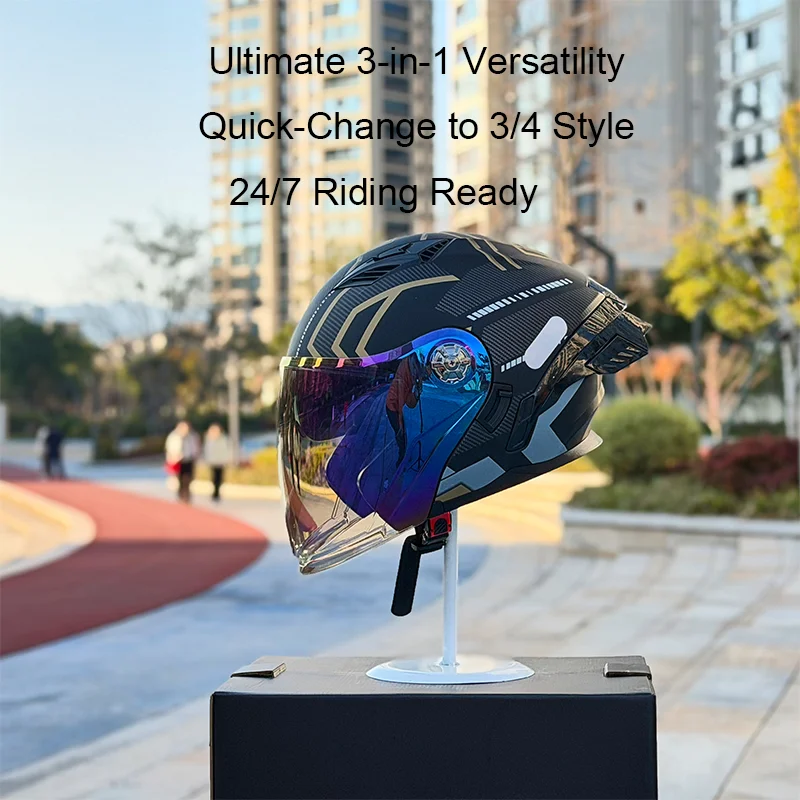 

NBTK Capacete Flip-Up Helmet: 3-in-1 Modular System with Bonus Visor,Racing Casco Moto Para Dama Men Women DOT Approved