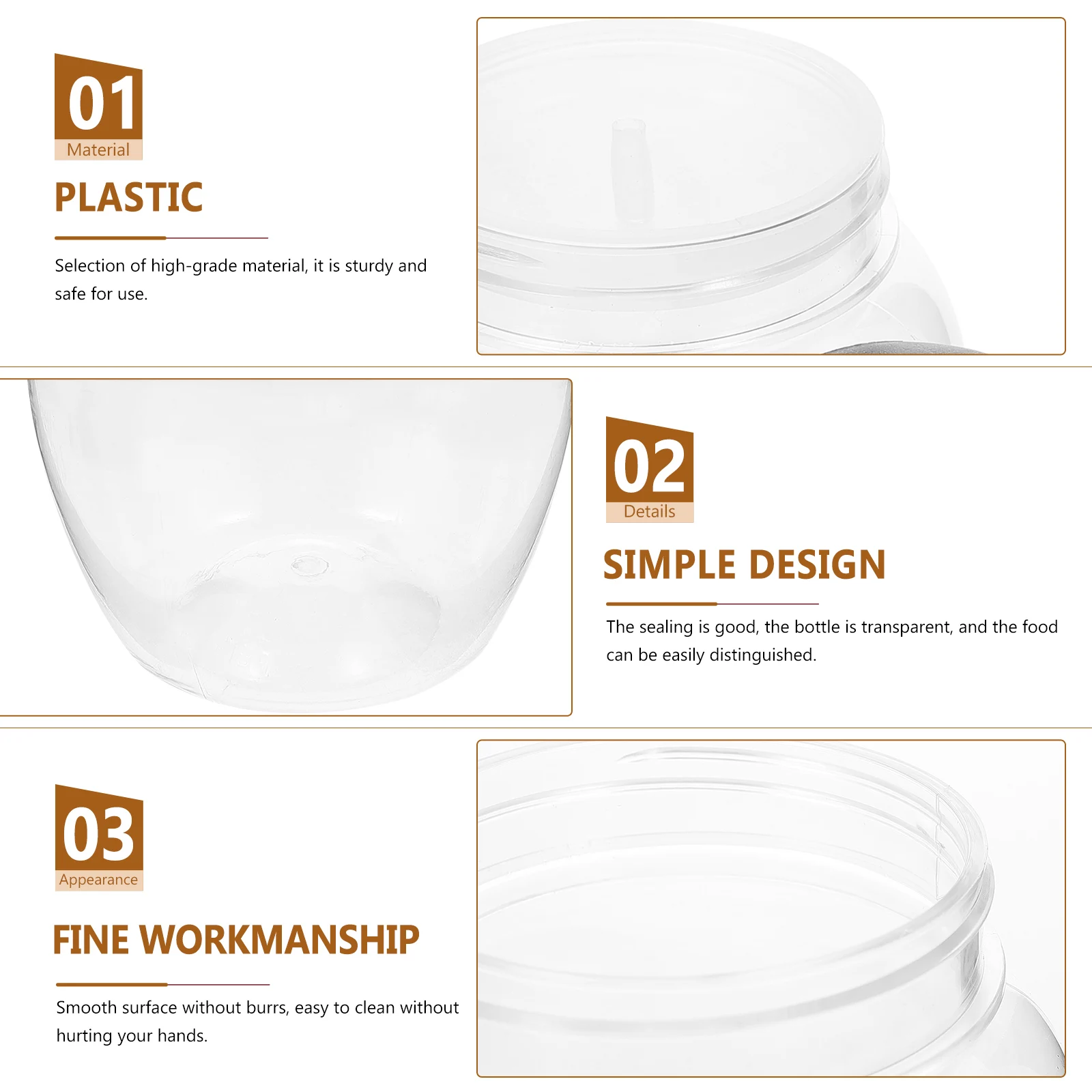 

2 Pcs Pickle Jar Plastic Fermenting Storage Vegetable Pickled Kitchen Container Food