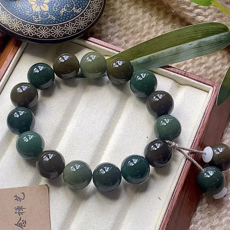 Natural Old Material Original Ecological Weathering Qingti Duobao Handheld Bracelet Bodhi Girl Winding Buddha Beads Hand String