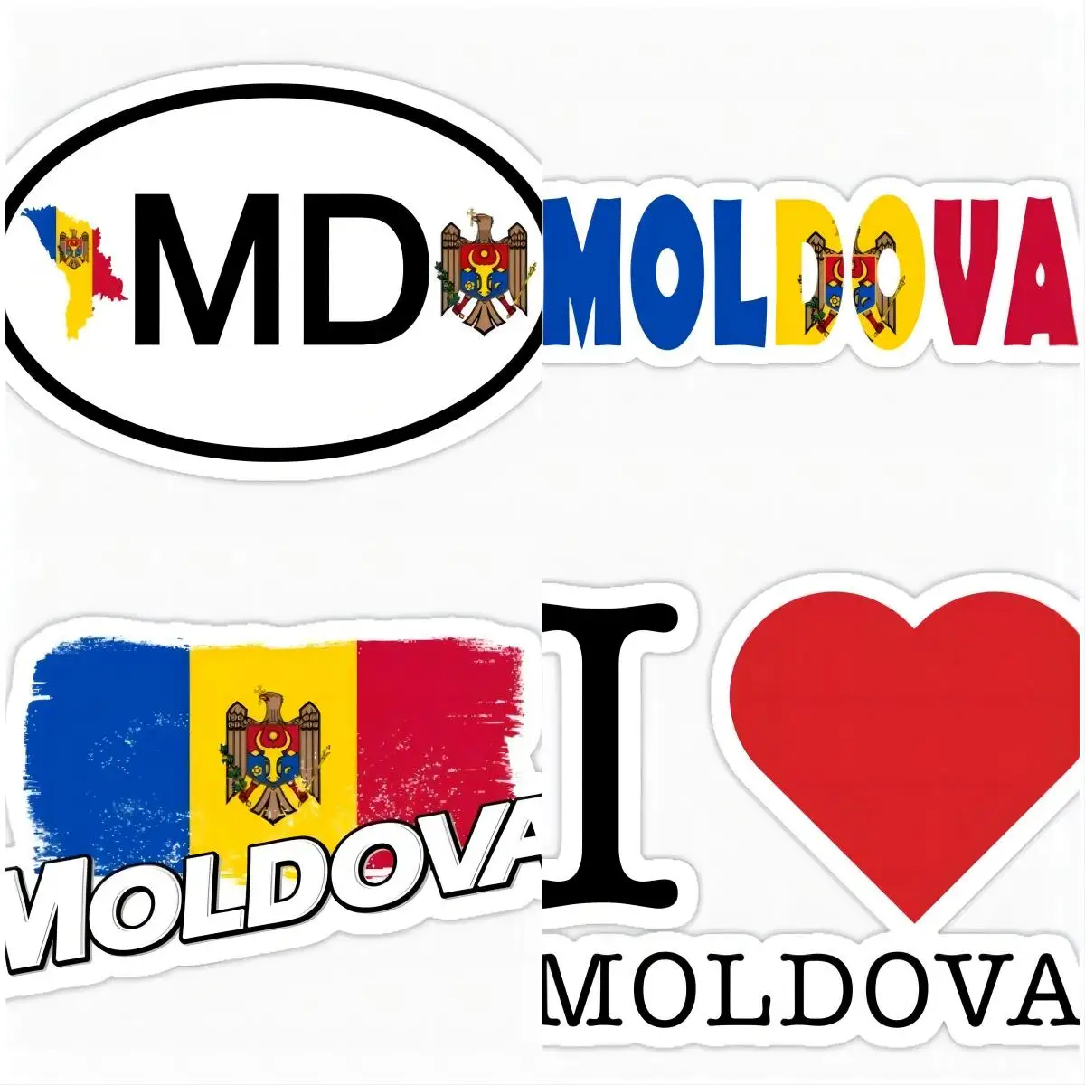 

Moldova Grunge Travel Stamp Car Bumper Sticker Decal for Car Bumper, Water Bottle, Tumblers, Laptop
