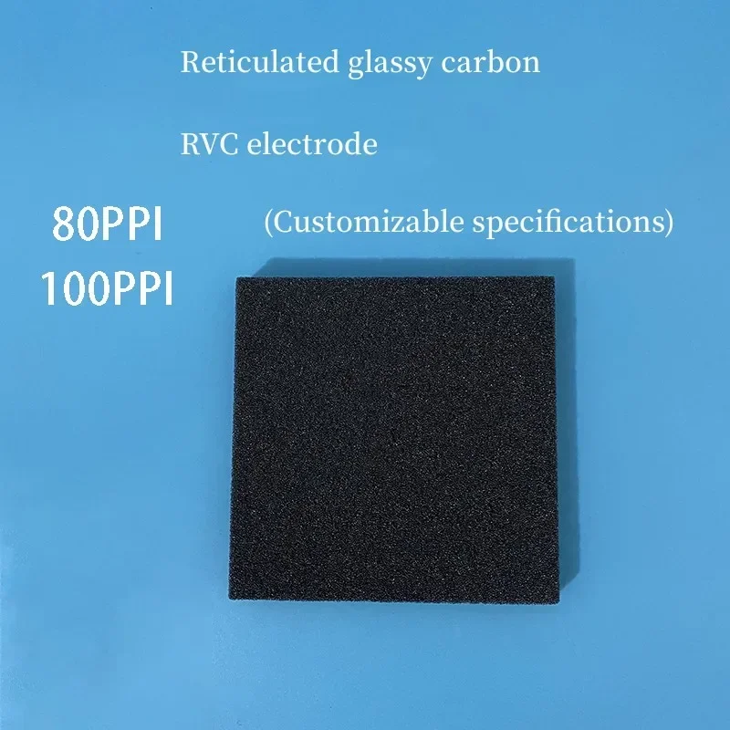 GC mesh glass carbon Japan RVC electrode 100ppi foam carbon can be customized