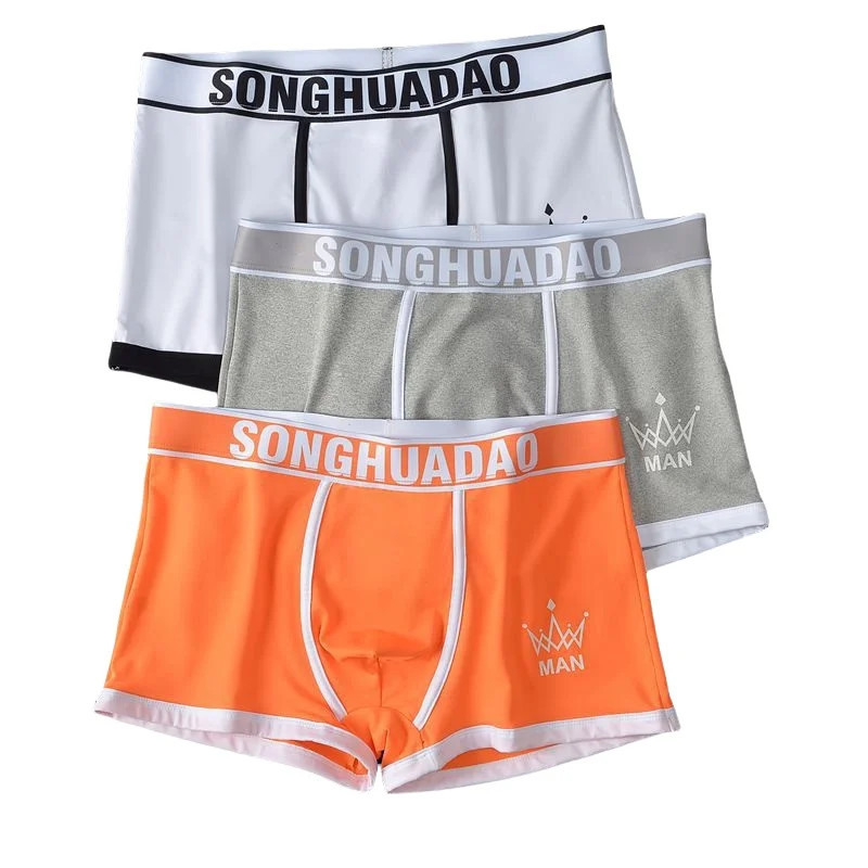 

2PCS Men's Underwear Mid Waist Antibacterial Boxers Boys Breathable Sports Shorts Plus Size Comfortable Flat Corner Underpants