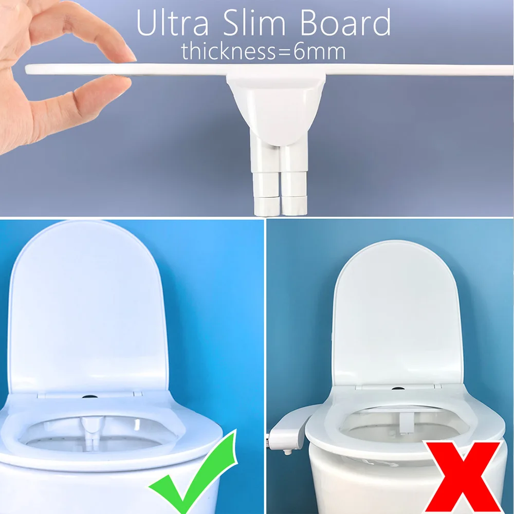 HiCHEON Bidet For Toilet Seat Attachment Non-electric Dual Nozzle Cleaning Butt Smart Cover Attachable Bidets