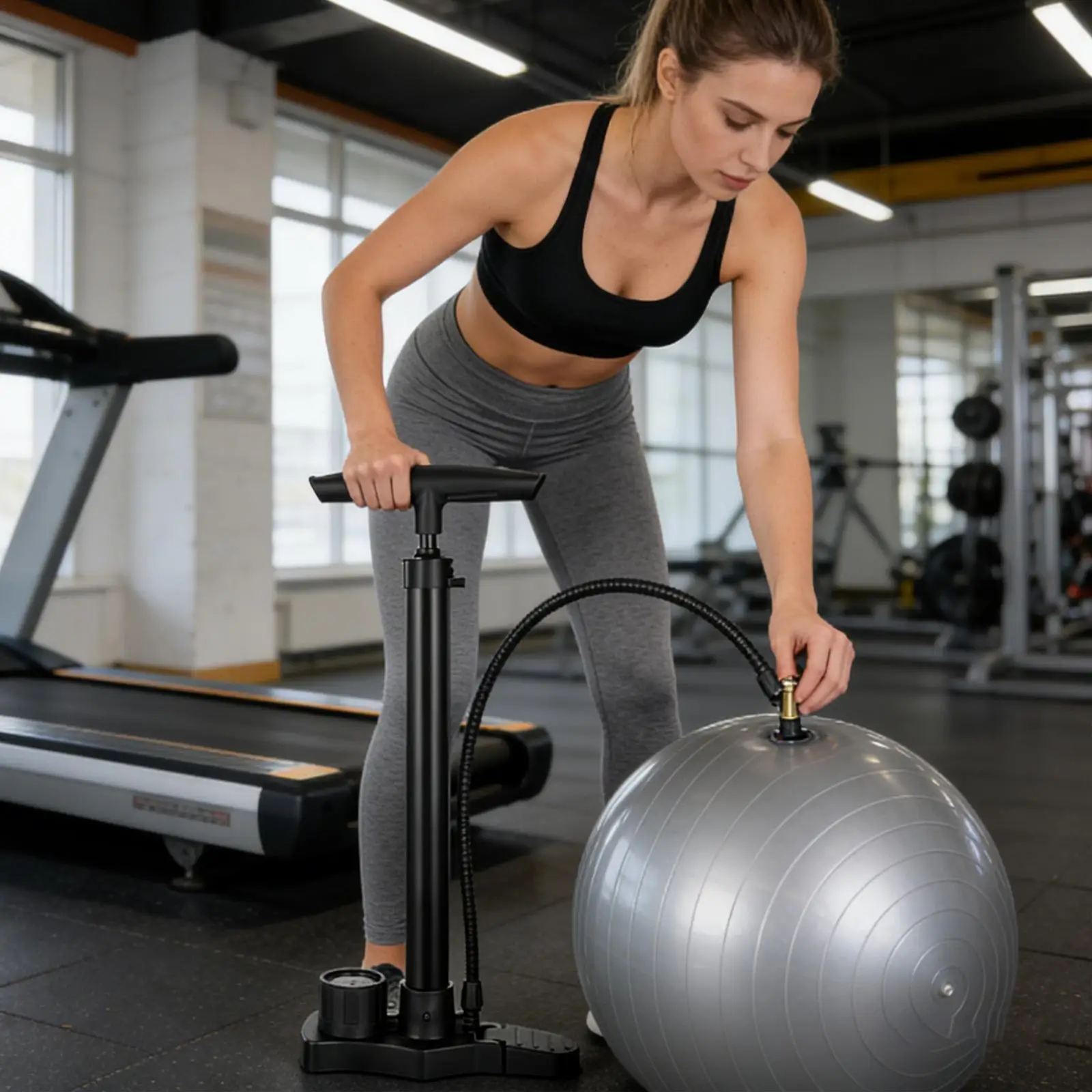 

Ручной насос для накачивания шин с мониторингом давления в реальном времени для мотоциклов, мячей, игрушек, дома, автомобиля, улицы, гаража