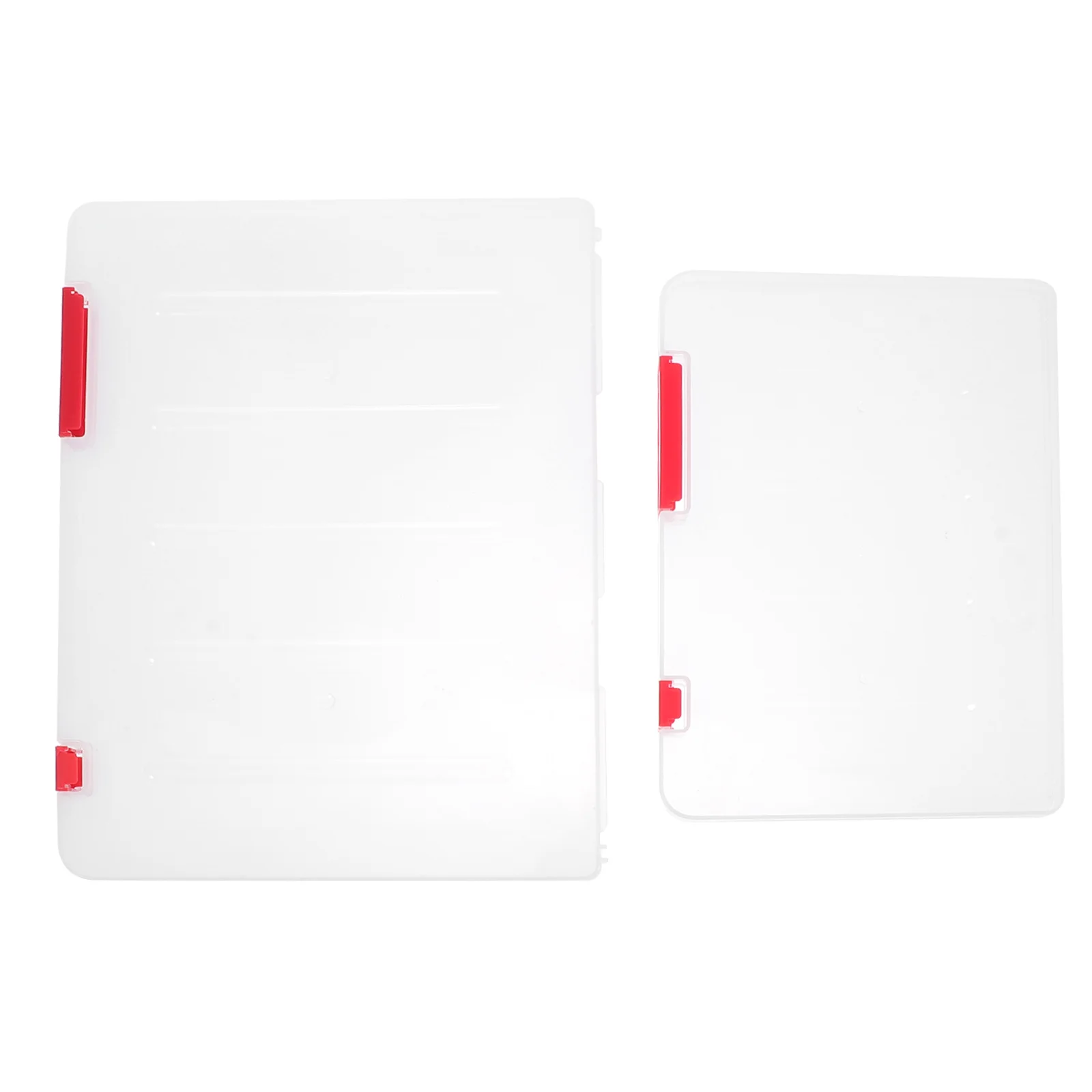 2Pcs File Storage Boxes Lightweight Plastic Buckle Document Organizers for Office Home Study Certificate File Holder A4 Document