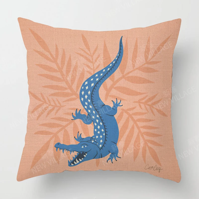 Modern Decorative Cushion for Home Living  Crocodile Room Decor Throw Pillow Cover 45*45 children 40x40cm 60x60cm 45x45cm