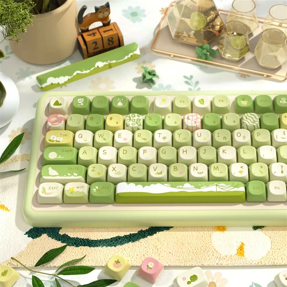 

Original Theme MOC Keycaps PBT Thermal Sublimation Mountain Stream Ono 145 Keys for 60/64/84/98/108 Gaming Mechanical Keyboards