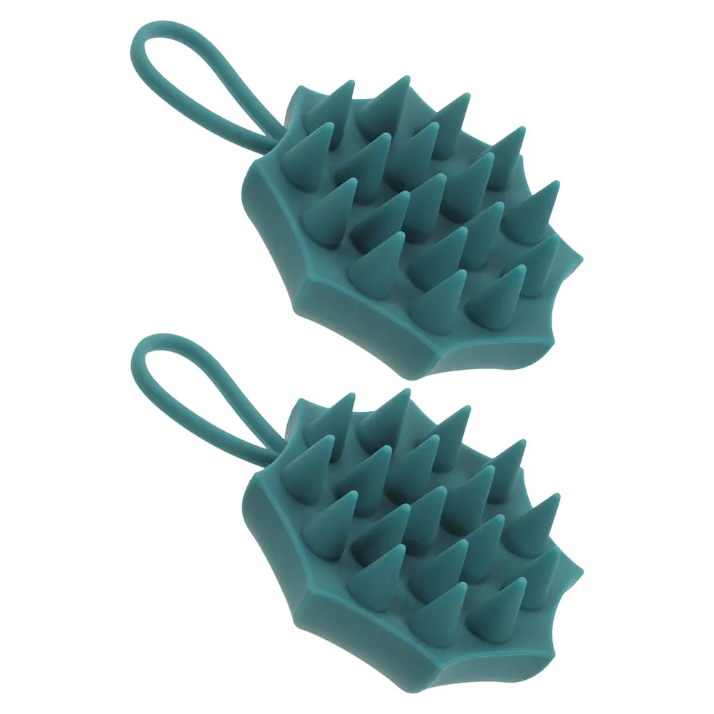 

2Pcs Hair Washing Brush Scalp Massager with Soft Silicone Bristles Exfoliator for Scalp Care Improved Circulation Shower Hair