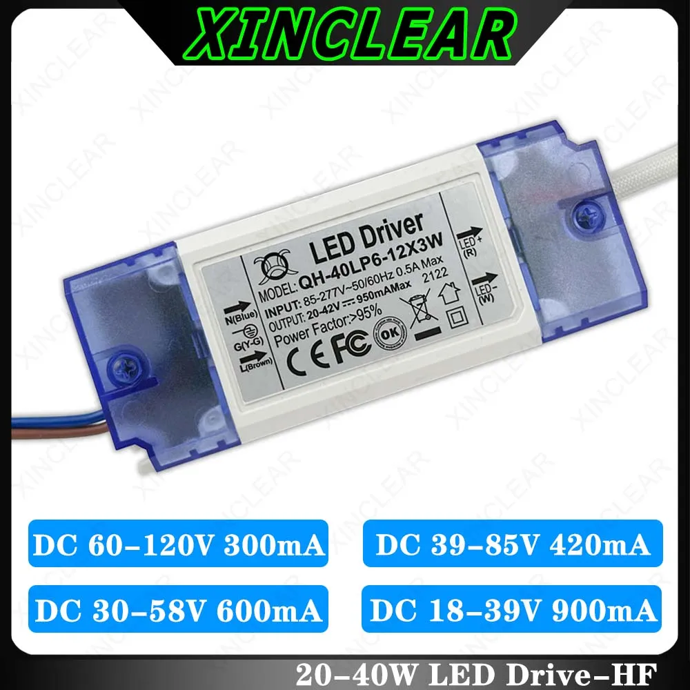 driver de led dc60120v 3985v 3058v 1839v 300ma 420ma 600ma 900ma transformador de iluminacao 20w 24w 28w 30w 36w 40w fonte de alimentacao 01