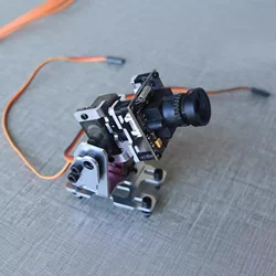Cardán de Dron con cardán FPV de 2 ejes con 2 servos de Metal para cámaras de avión modelo piezas de mejora de aleación de aluminio