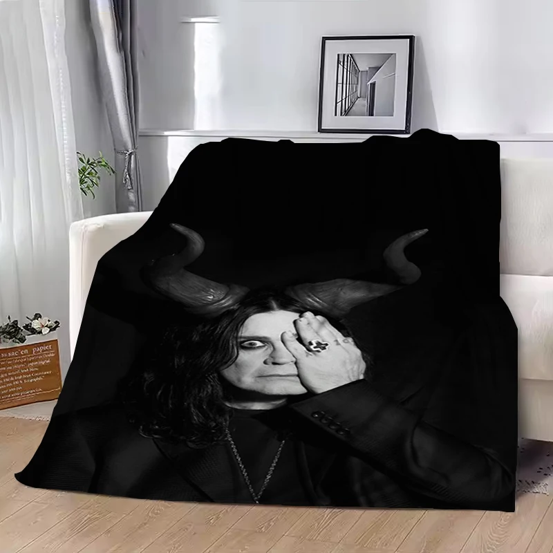 O-Ozzy Osbourne Printed Soft Warm Flannel Throw Blanket.Office Nap Cape,Camping,Outdoors,Bed Sheet,Living Room,Sofa blankets.