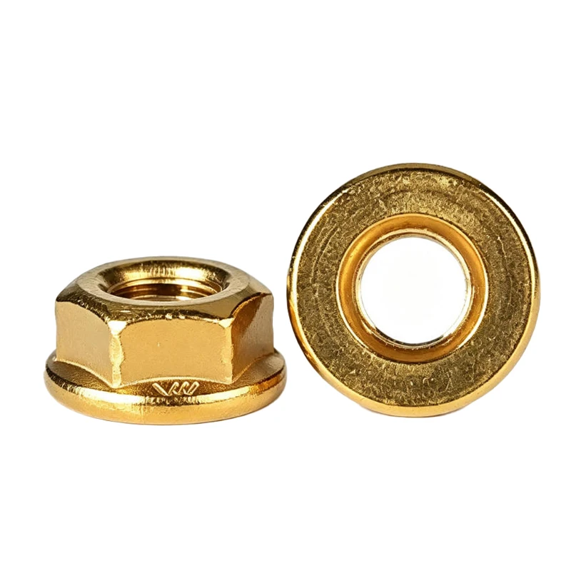 304 Stainless Steel PVD Vacuum Coating Flange Nut M3 M4 M5M6 Colored Flange Nut Suitable for Motorcycle and Bicycle Modification