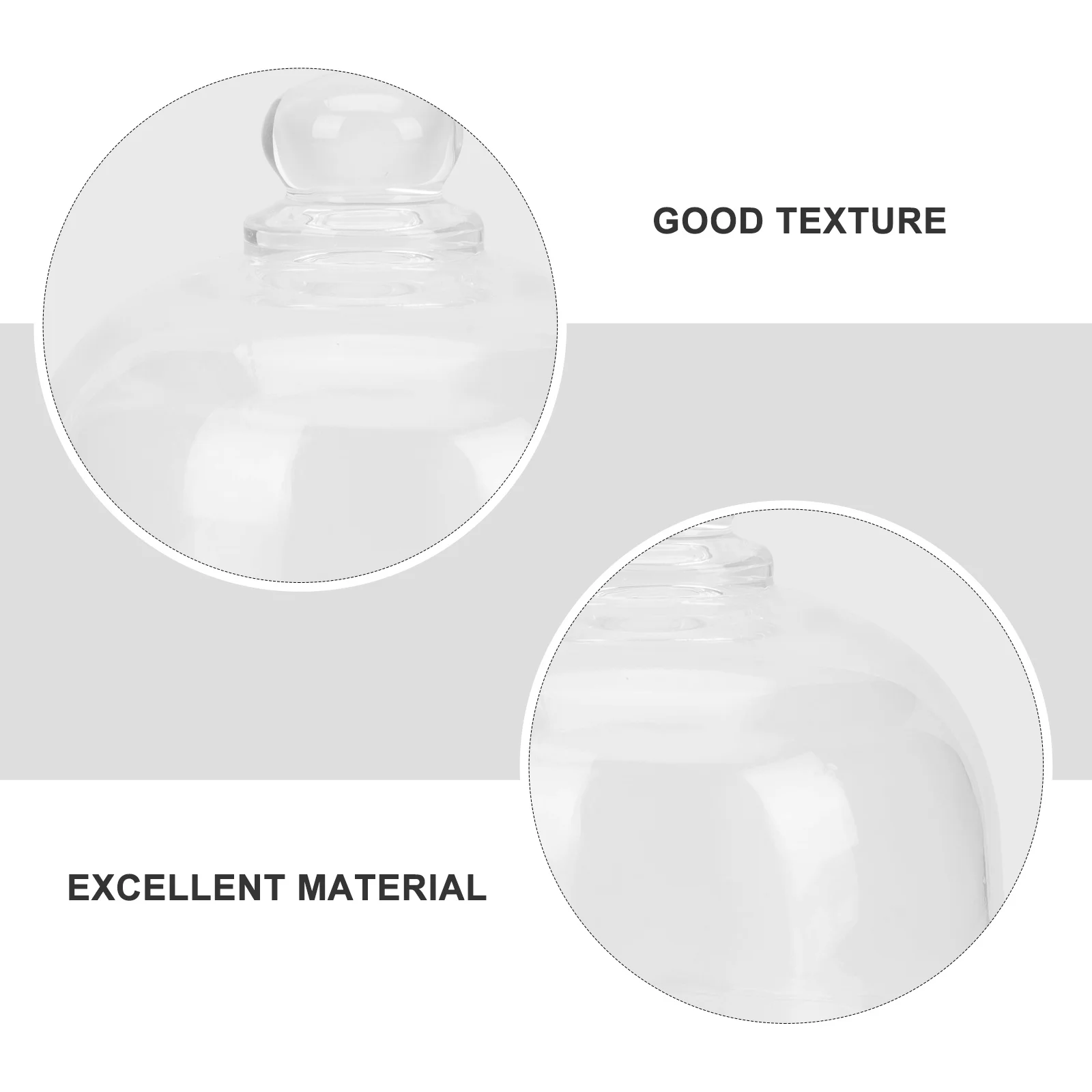

2Pcs Glass Cake Cover Transparent Food Protective Cover Practical Display Tool for Dessert Party Kitchen Use